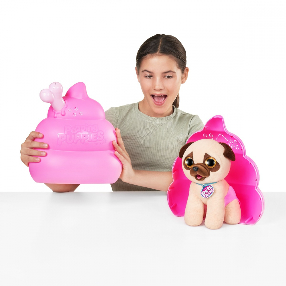 Pets Alive - Jucarie de plus interactiva catelus cu accesorii surpriza, Pooping Puppies varsta 3-5 ani ,5-7 ani ,7-9 ani, Unisex [5]