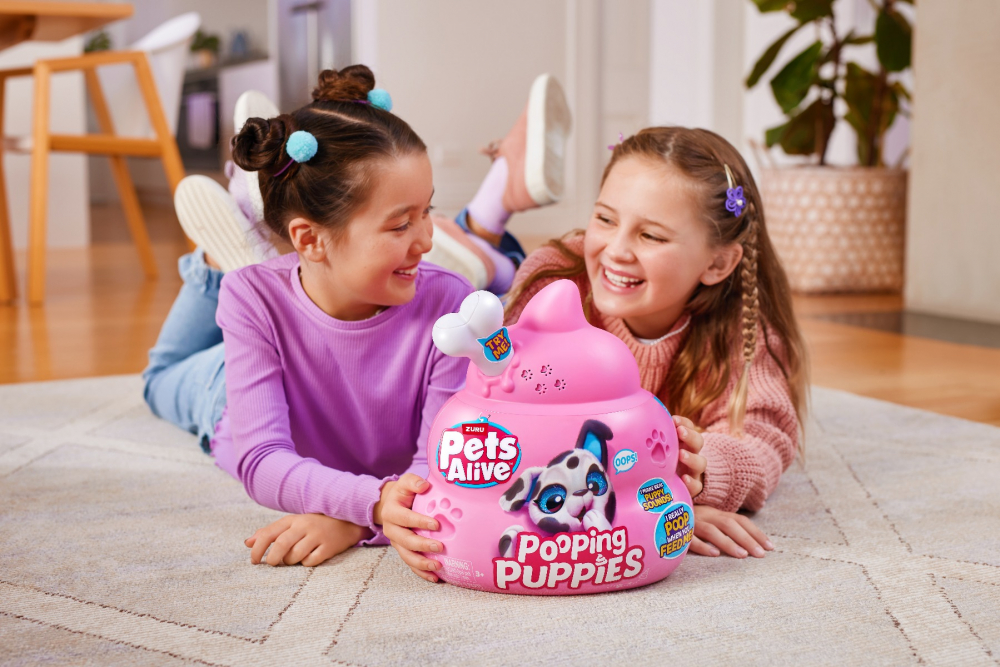 Pets Alive - Jucarie de plus interactiva catelus cu accesorii surpriza, Pooping Puppies varsta 3-5 ani ,5-7 ani ,7-9 ani, Unisex [8]