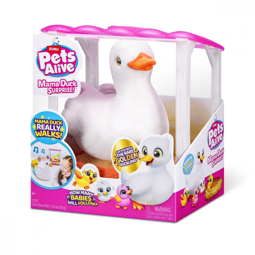 Pets Alive - Jucarie de plus interactiva, Mama Rata si bobocii sai varsta 3-5 ani ,5-7 ani ,7-9 ani, Unisex [8]