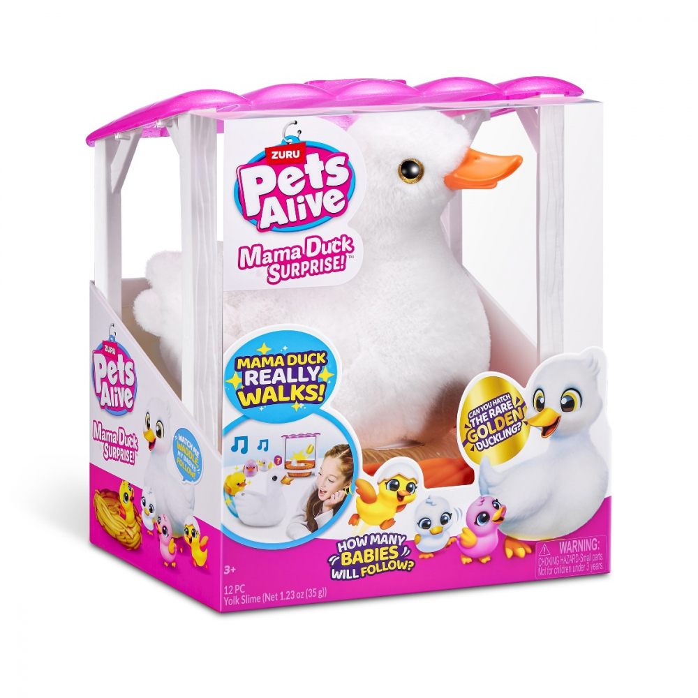 Pets Alive - Jucarie de plus interactiva, Mama Rata si bobocii sai varsta 3-5 ani ,5-7 ani ,7-9 ani, Unisex [1]