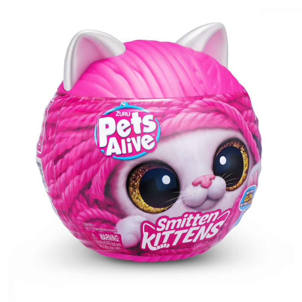 Pets Alive - Jucarie de plus interactiva pisica cu accesorii supriza, Smitten Kittens varsta 3-5 ani ,5-7 ani ,7-9 ani, Fete [1]