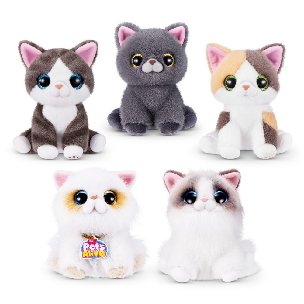 Pets Alive - Jucarie de plus interactiva pisica cu accesorii supriza, Smitten Kittens, Seria 2  [2]
