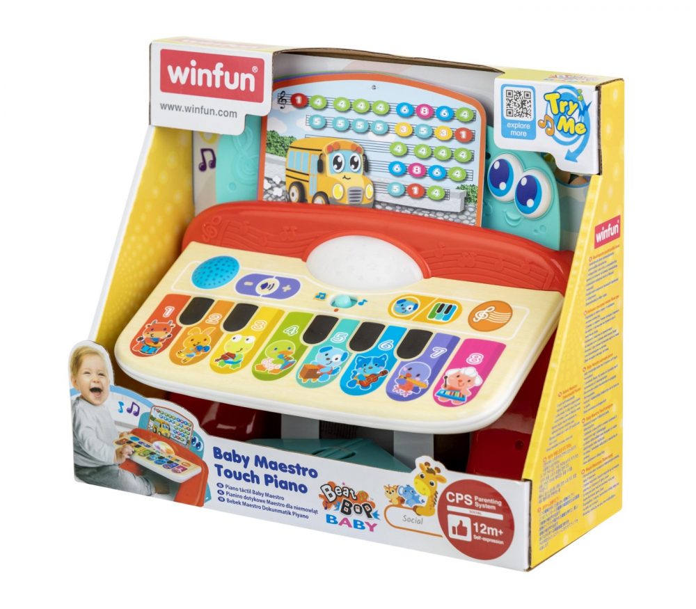 Pian cu sunete si lumini cu 8 taste pentru bebelusi, winfun, varsta de la 1 an la 3 ani [2]