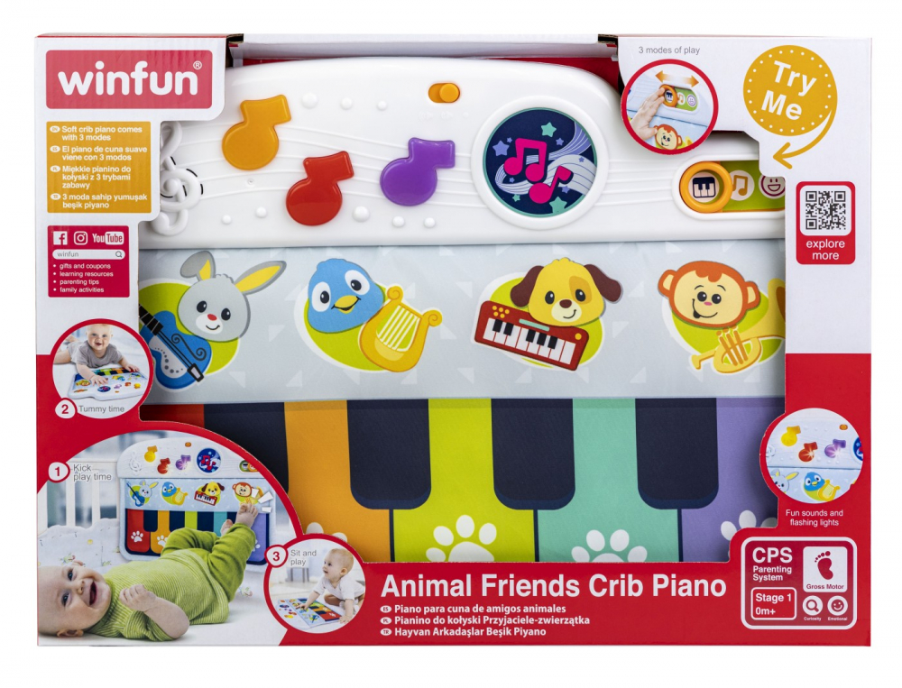 Pian cu sunete si lumini pentru bebelusi, winfun, varsta de la 3 luni la 2 ani [1]