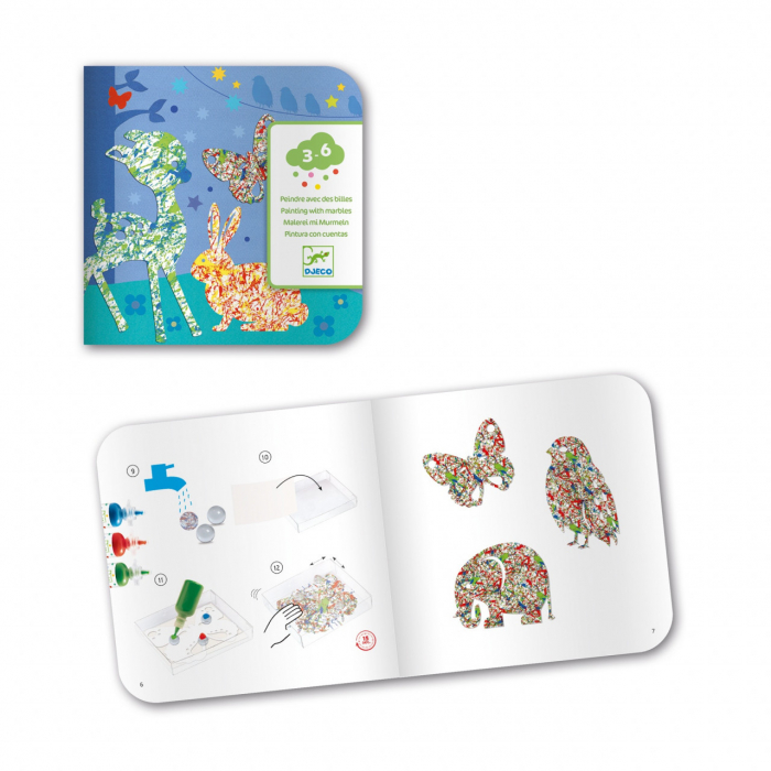 Set Pictura cu bile din sticla, Djeco, varsta 3 - 6, 6 - 9 ani, Baiat, Fata [2]