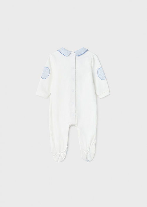 Pijama pentru bebe baiat, salopeta din bumbac, model Avioane [3]