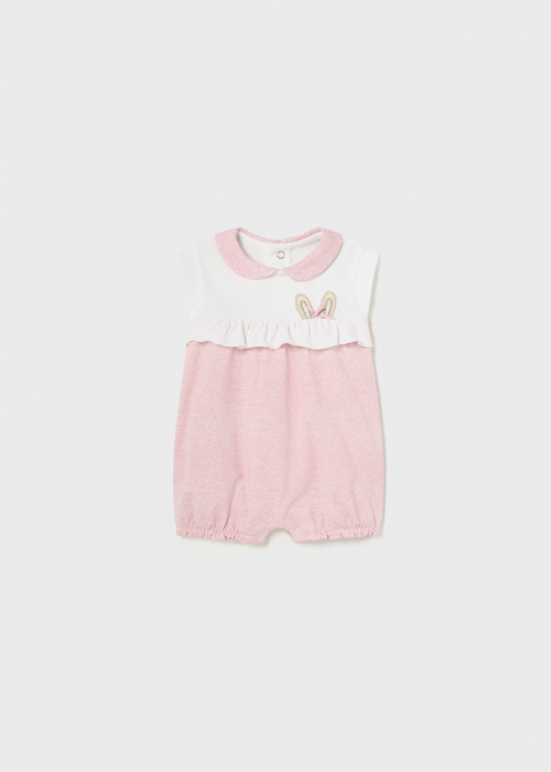 Pijama pentru bebelusi, salopeta cu inchidere prin capse, Blush [2]