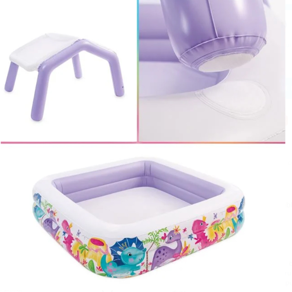 Piscina Gonflabila Copii cu Acoperis Detasabil, Capacitate 295 Litri, Dinozauri [4]