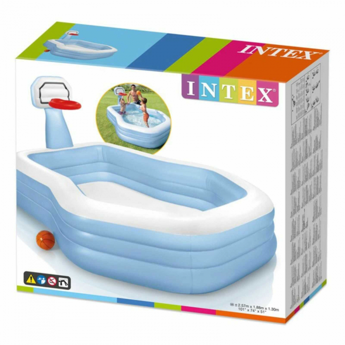 Piscina gonflabila, cu minge si cos de baschet - Micostore.ro [3]