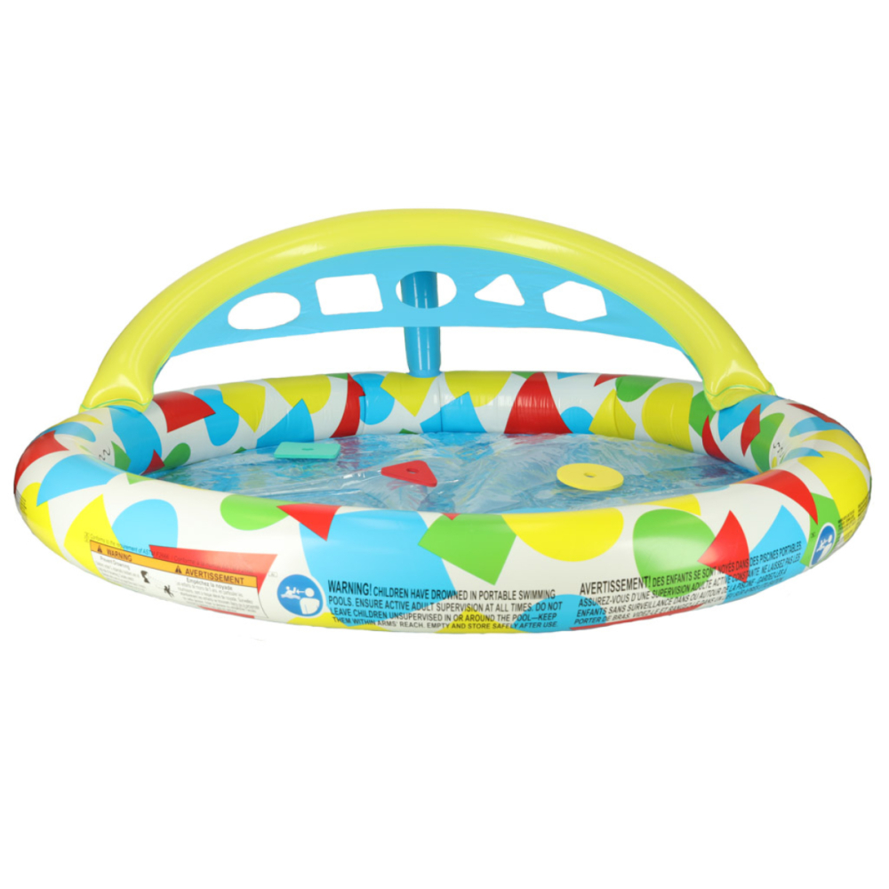 Piscina Gonflabila pentru Copii, din PVC cu 5 Forme din Spuma Incluse, Bubble Pool [4]