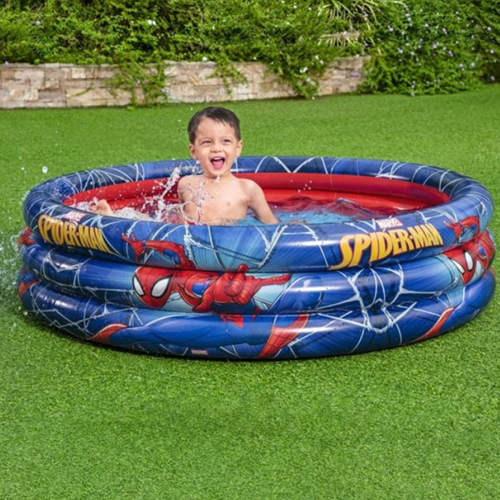 Piscina Gonflabila pentru Copii, Spiderman, Structura cu 3 Inele, Capacitate 200 Litri [4]