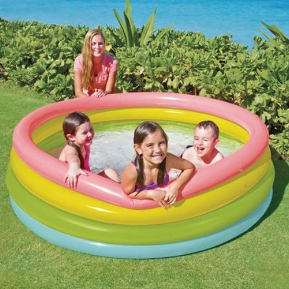 Piscina Gonflabila pentru Copii, Structura cu 4 Inele, Capacitate 780 Litri, Multicolor [2]