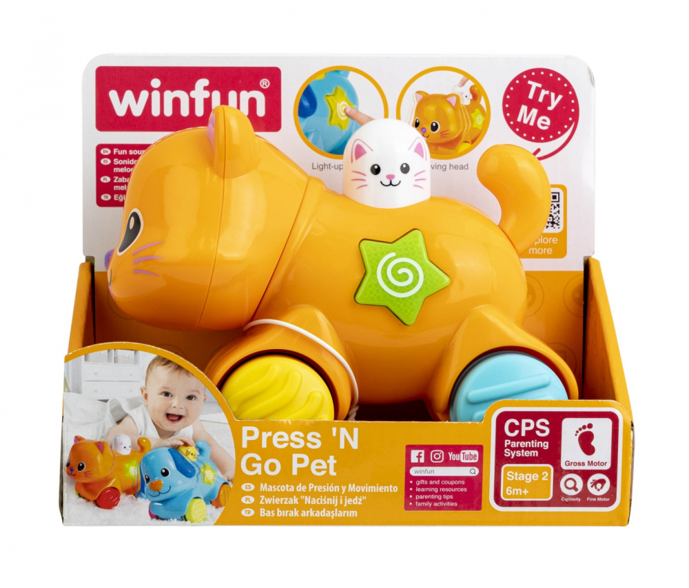 Pisicuta interactiva pentru bebelusi, winfun, varsta de la 6 luni la 3 ani [1]