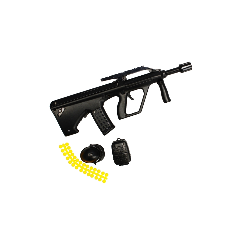 Pistol cu bile moi, 25cm, metal, accesorii incluse, negru, 6+ ani, MegaCreative, 483262 [2]