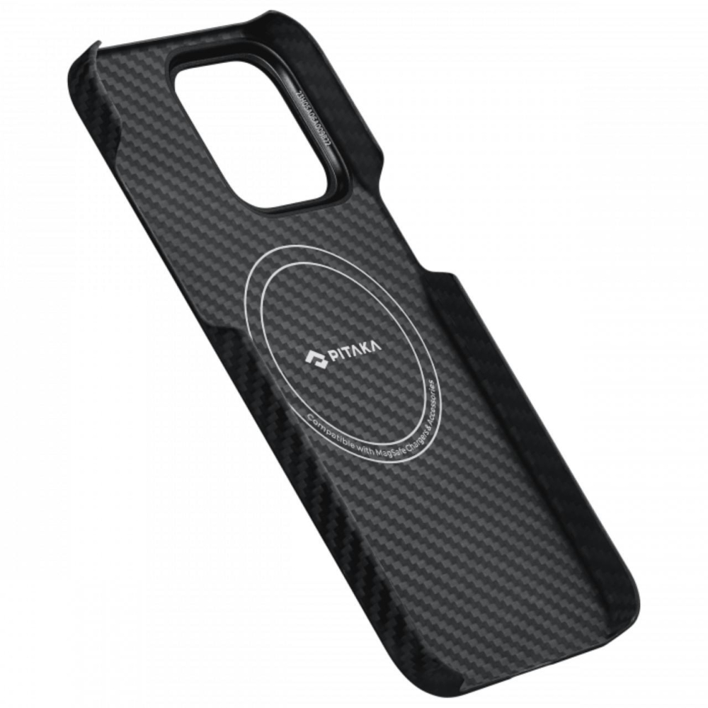 Pitaka Husa MagEZ 4 Aramida 1500D iPhone 15 Plus, MagSafe Negru / Gri [10]