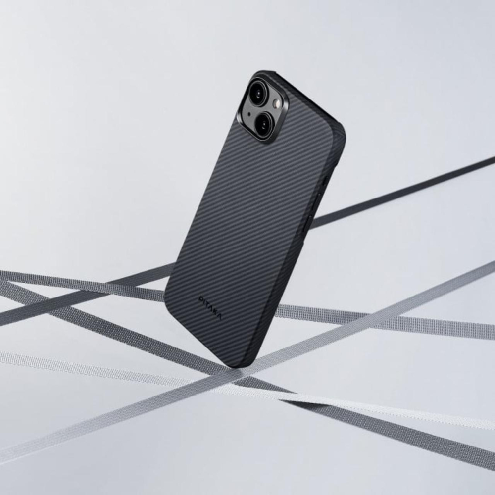 Pitaka Husa MagEZ 4 Aramida 1500D iPhone 15 Plus, MagSafe Negru / Gri [7]