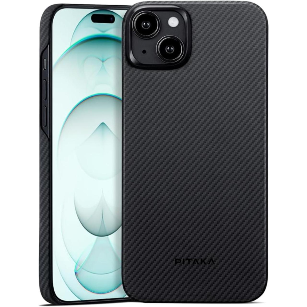 Pitaka Husa MagEZ 4 Aramida 600D iPhone 15 Plus, MagSafe Negru / Gri [7]