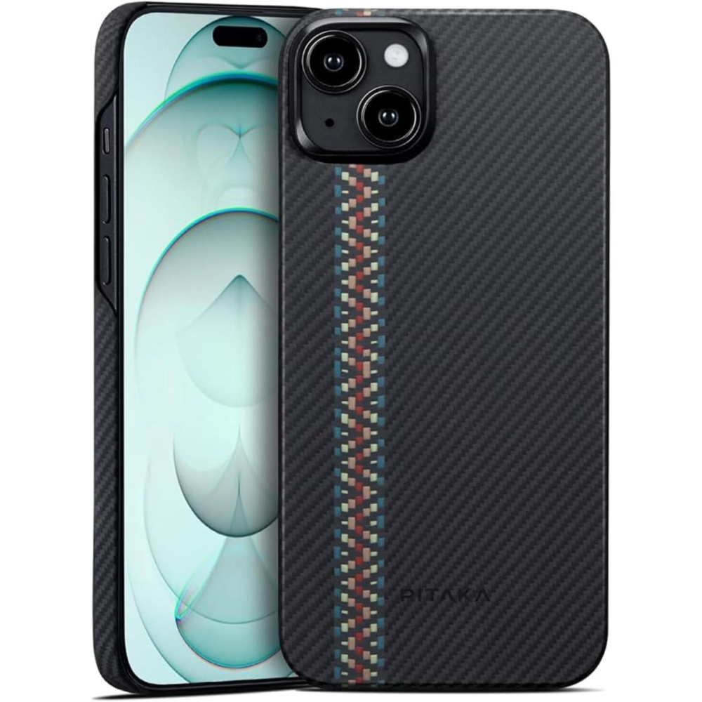 Pitaka Husa MagEZ 4 Aramida 600D iPhone 15 Plus, MagSafe Rhapsody [5]