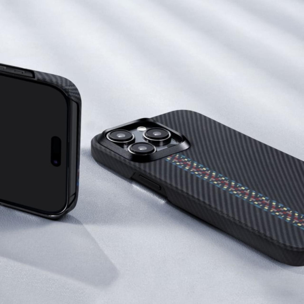 Pitaka Husa MagEZ 4 Aramida 600D iPhone 15 Pro, MagSafe Rhapsody [2]