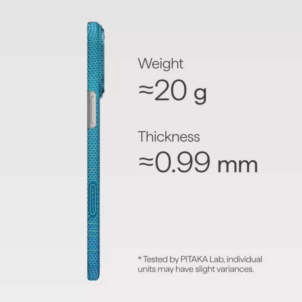 Pitaka Husa Ultra-Slim Aramida Magsafe iPhone 17 Pro Lucid Blue [4]