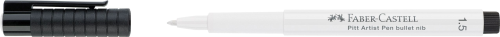 Pitt artist pen caligrafic 1.5 alb faber-castell [3]