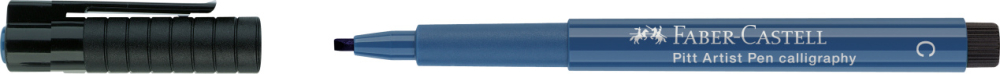Pitt artist pen caligrafic albastru indian faber-castell [2]