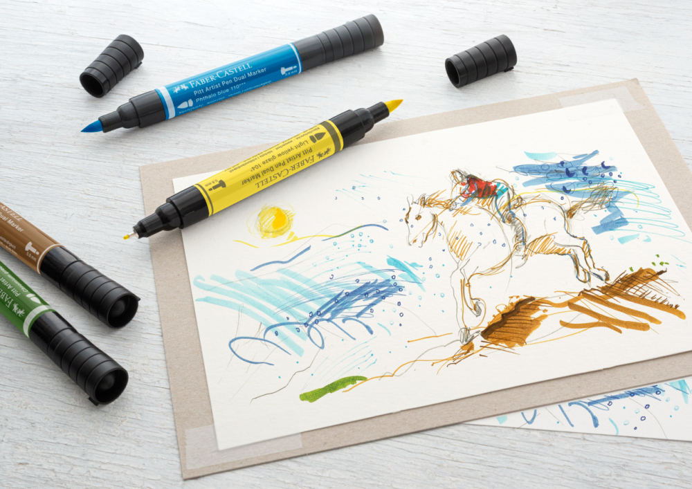 Pitt artist pen dual marker auriu verzui 268 faber-castell [2]