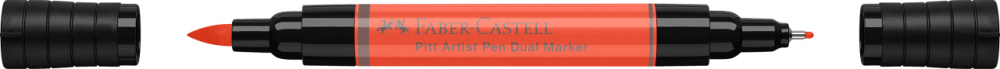 Pitt artist pen dual marker rosu scarlet 118 faber-castell [2]