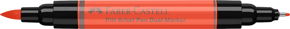 Pitt artist pen dual marker rosu scarlet 118 faber-castell [3]