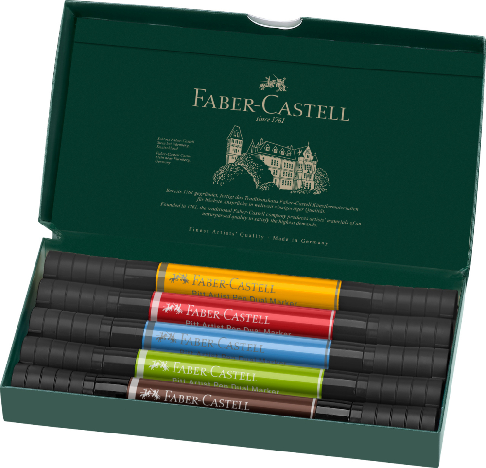 Pitt artist pen dual marker set 5 buc faber-castell [3]
