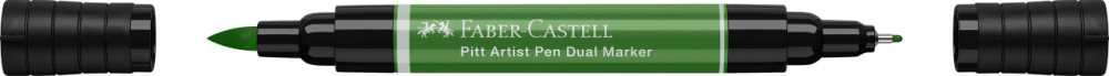 Pitt artist pen dual marker verde oliv permanent 167 faber-castell [2]