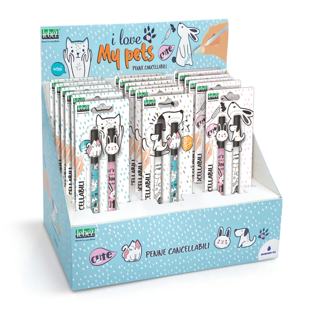 Pix care se sterge cu capac, My Pets, 4 modele (18 buc display si 2 buc blister) [1]