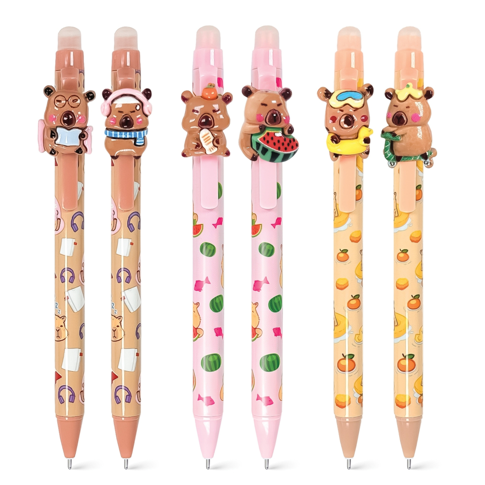 Pix care se sterge cu snap – BeCappy Capibara, 6 modele asortate, 3 culori , pret/1 buc [2]