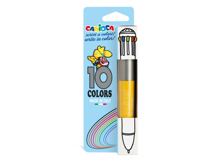 Pix cu 10 culori si mecanism retractabil, nuante fluorescente [5]