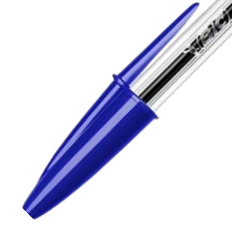 Pix cu bila Bic Cristal, 1.0mm, cu capac, corp transparent, scris albastru [2]