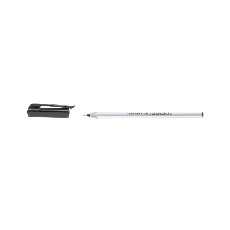 Pix cu bila Pensan Triball, 1.0mm, triunghilar, cu capac, scris negru [2]