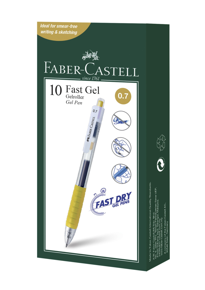 Pix cu gel 0.7mm fast gel auriu faber-castell [3]