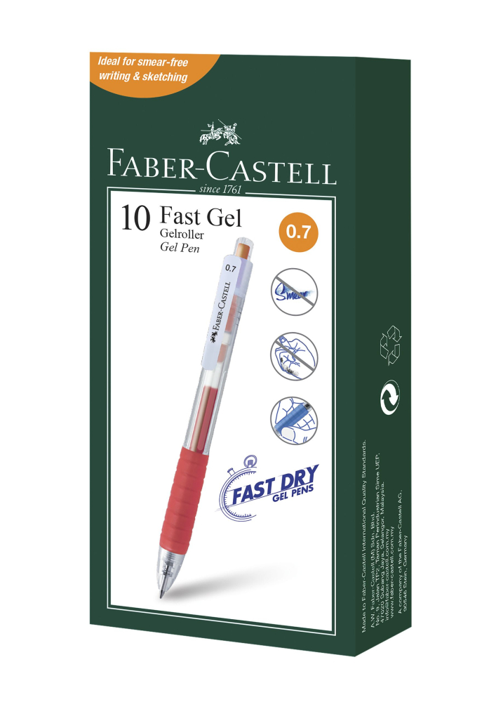 Pix cu gel 0.7mm fast gel portocaliu faber-castell [3]