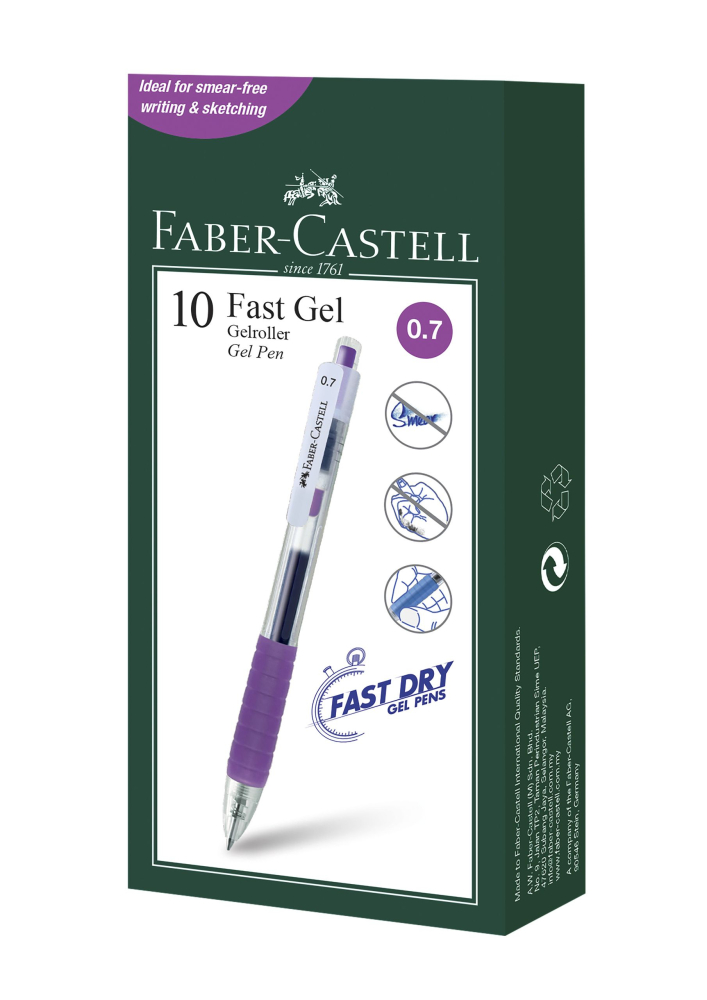 Pix cu gel 0.7mm fast gel violet faber-castell [3]