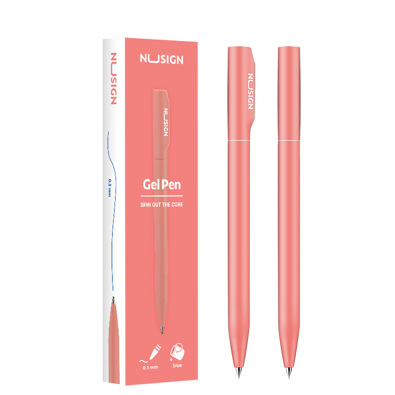 Pix cu gel cu mecanism 0.5mm albastru corp roz nusign deli [2]