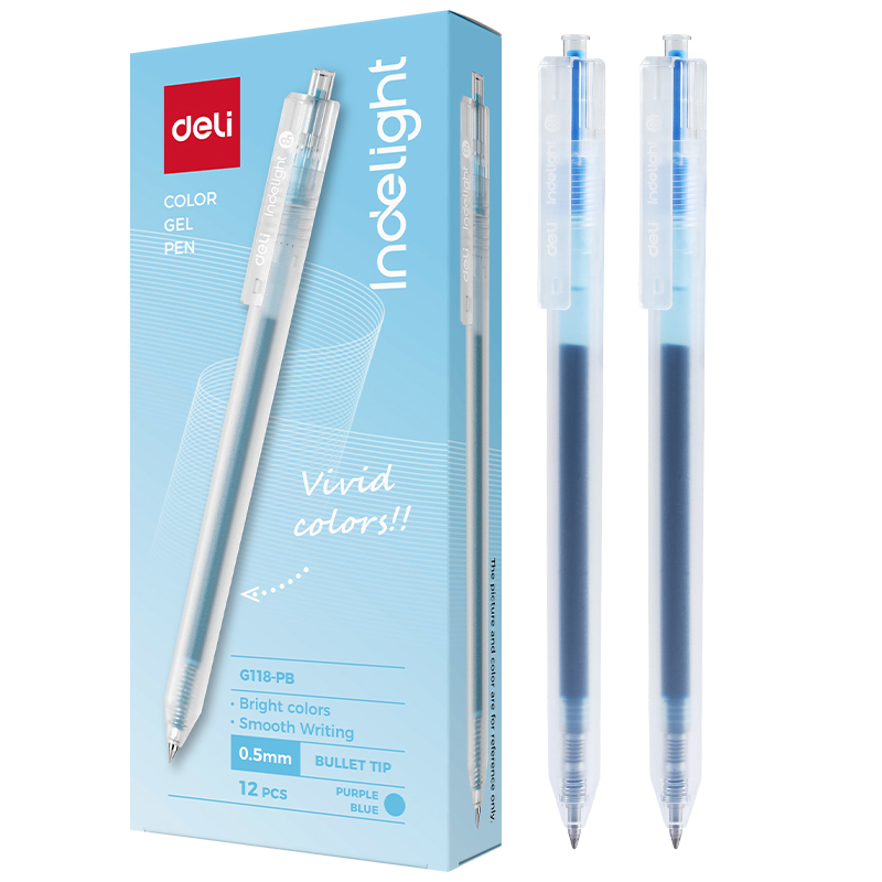 Pix cu gel cu mecanism 0.5mm albastru-turcoaz deli [2]