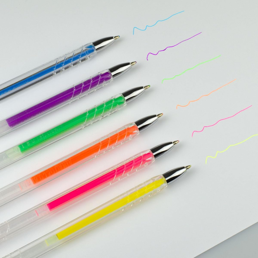 Pix cu gel k11 0.4mm culori neon 6/set kores [4]