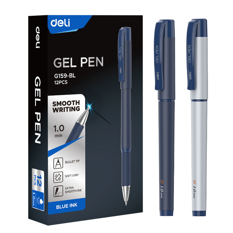 Pix cu gel si grip g159 1.0mm albastru deli [3]