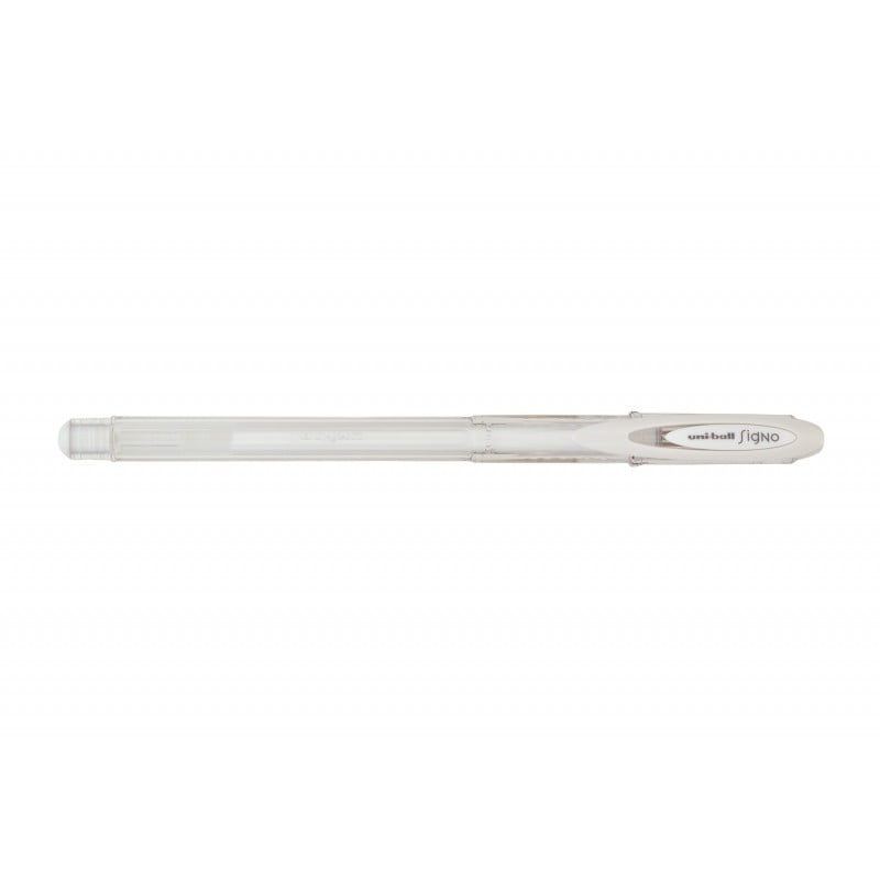 Pix cu gel Uni-ball Angelic UM-120AC, 0.7mm, cu capac, corp transparent, scris alb [2]
