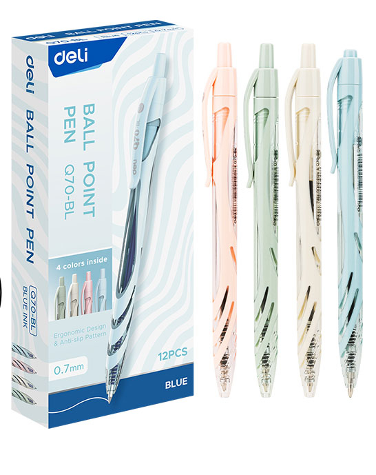 Pix cu mecanism 0.7 mm albastru corp pastel q70 deli [2]