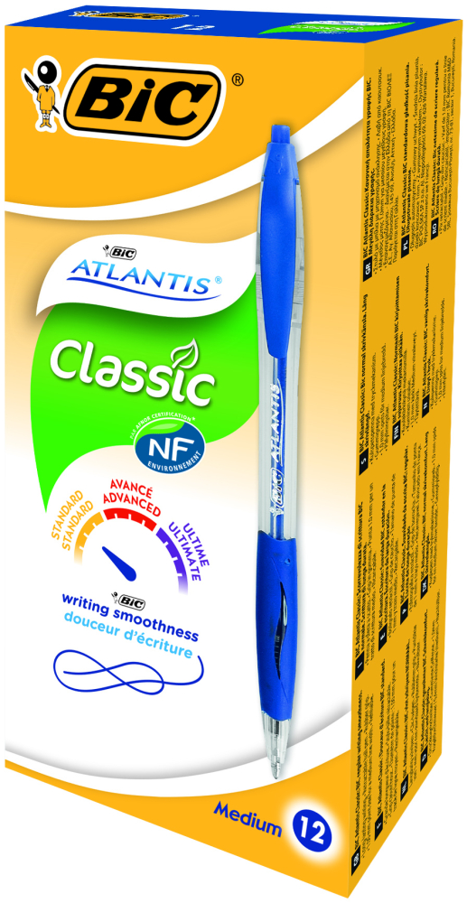 Pix cu mecanism albastru grip atlantis clic bic [3]