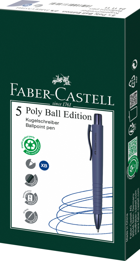 Pix cu mecanism bleumarin amurg poly ball xb urban 2025 faber-castell [3]