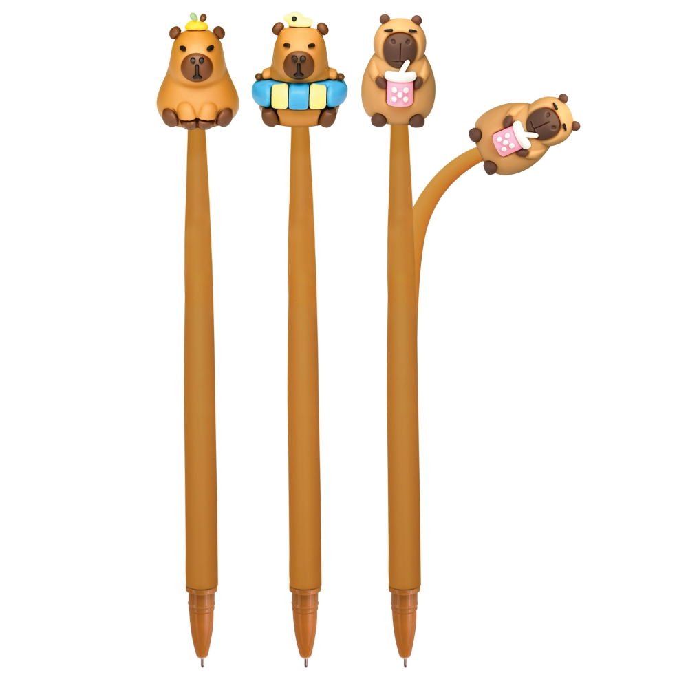 Pix flexibil BeCappy Capibara – care se sterge cu capac, 6 modele asortate, 3 culori , pret/1 buc [2]