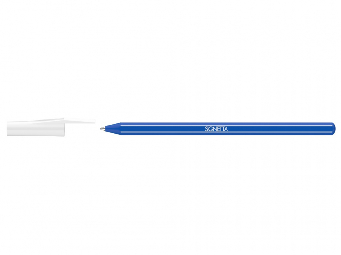 Pix unica folosinta, grosime scriere 0.7 mm, albastru, corp flexibil, din plastic Signetta ICO [2]