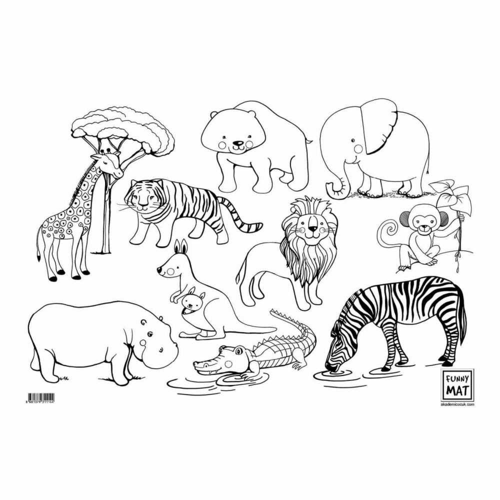 Desene de Colorat, Fise de Colorat si Planse - Animale Salbatice [3]